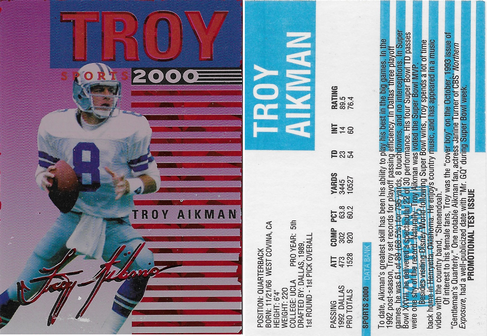 Troy Aikman Football Cards - The Best Current  Cards for Sale
